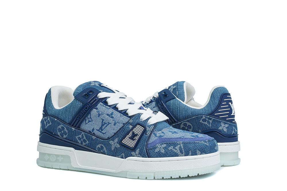 PK god Louis Vuitton LV Trainer Monogram Denim retail materials ready to ship